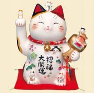 [SP03150] YAKUSHI GAMA Lucky Cat Figurine 11.5 size height 37cm 7501