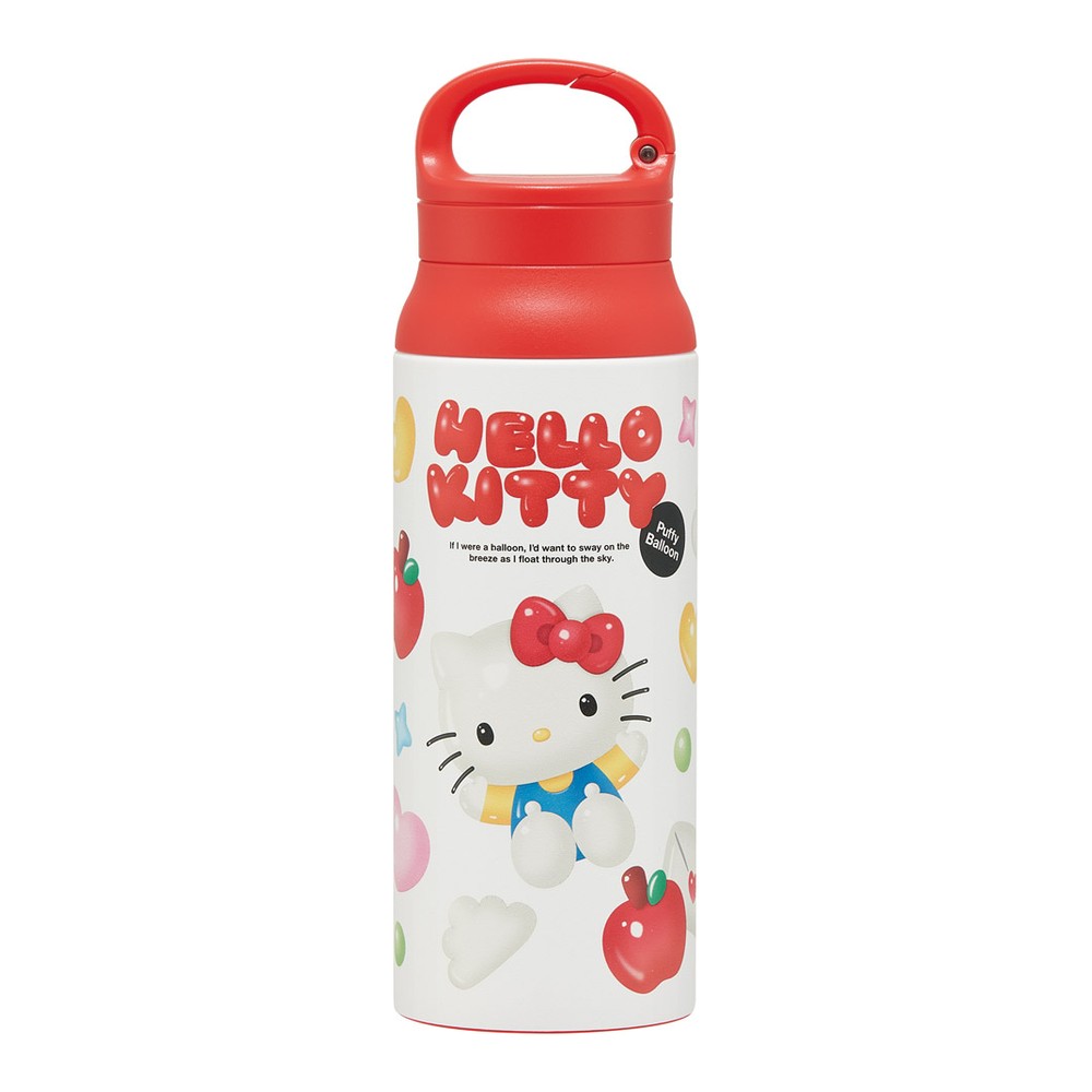 Skater Hello Kitty Stainless Bottle with Carabiner Handle 600ml 凯蒂猫 登山扣手柄不锈钢保温杯 600ml